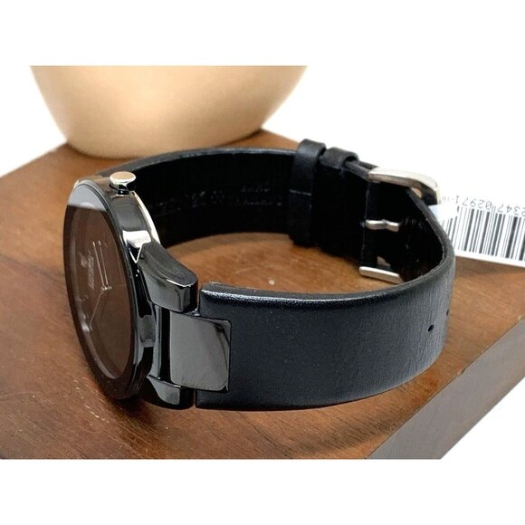 Citizen Men's Watch Eco-Drive Axiom AU1065-07E Black Dial Leather Strap 40mm - Picture 9 of 14